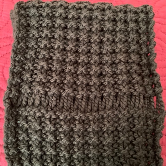 Set of Two Handmade Knit Scarfs  One brown and one multicolored scarfs - Picture 10 of 10